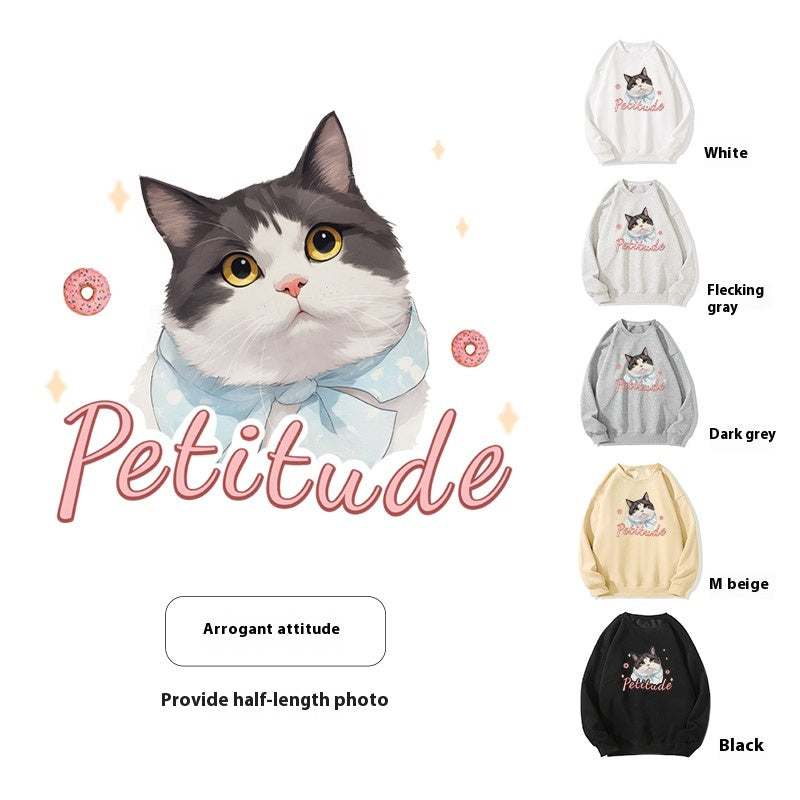Pet Custom Hoodie Long Sleeve Autumn Winter Cats And Dogs To Figure Custom