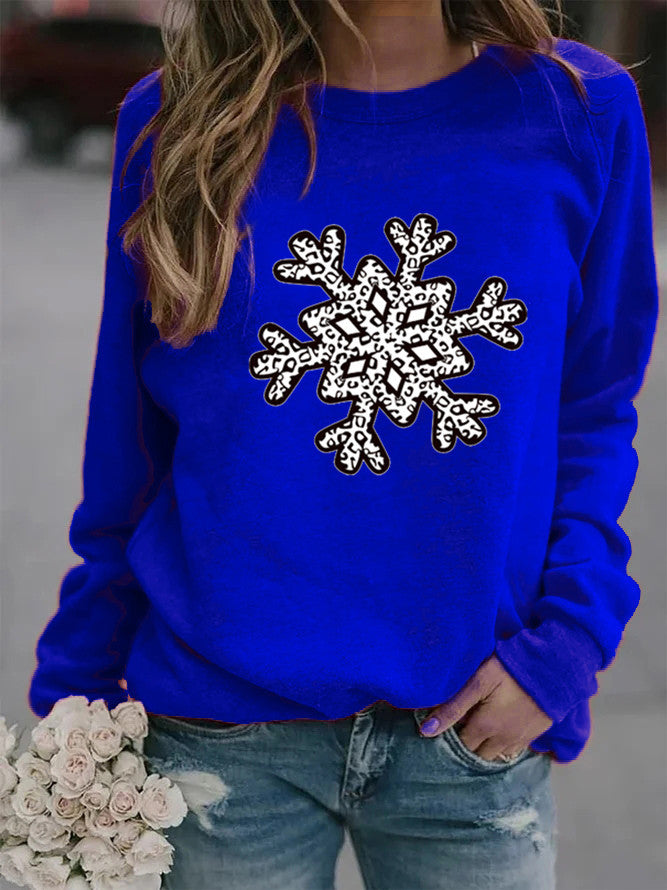 Christmas Creative Letters Printed Crew Neck Sweatshirt
