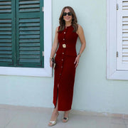 Womens American-style Sexy Sleeveless Dress