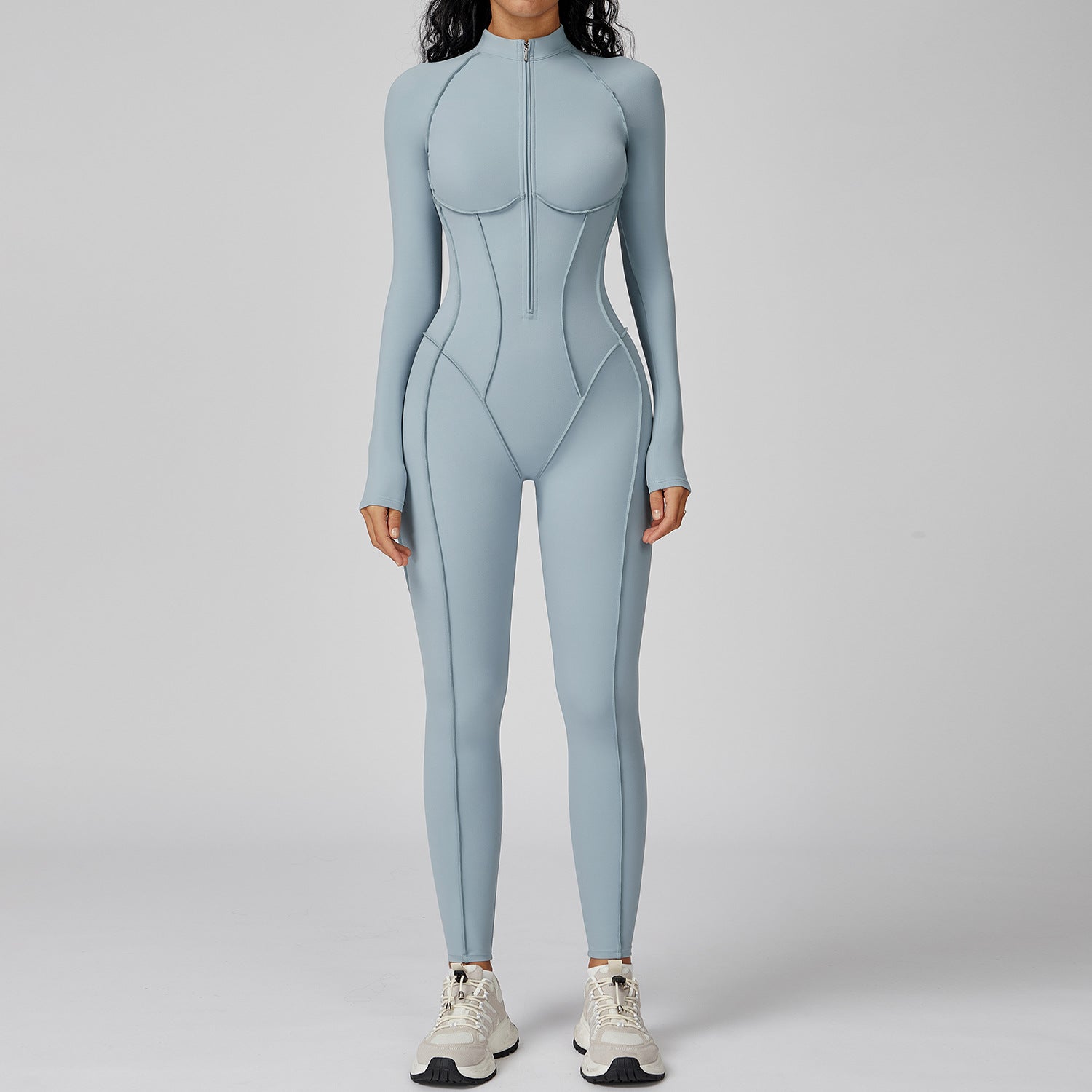 Women's Contrast Color Active Sports Jumpsuit
