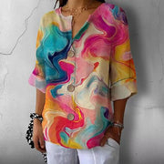 Elegant Womens Blouse With Prints