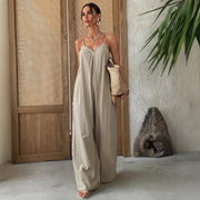 Springsummer New Womens Strap Jumpsuit
