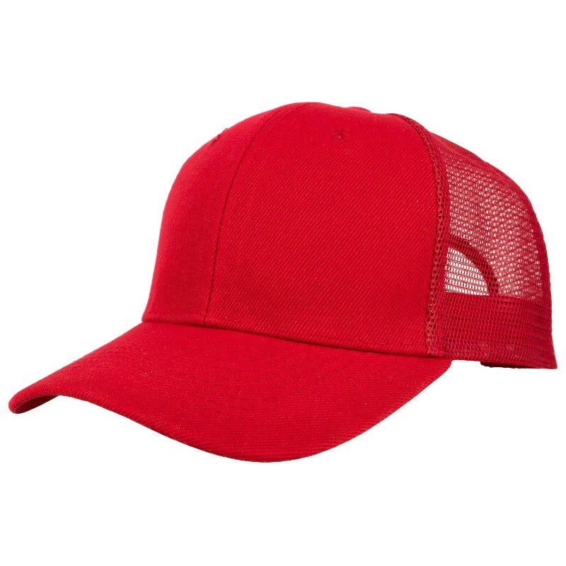 Black Mesh Trucker Snapback Hat with Structured Front