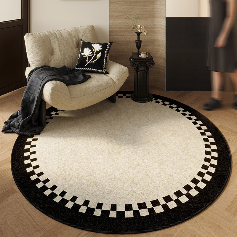 Round Vintage French-style Living Room Rug