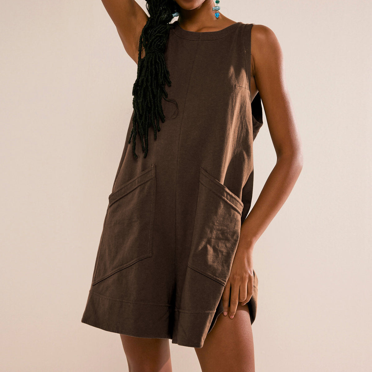 Women's Casual Loose Cargo Jumpsuit with Pockets