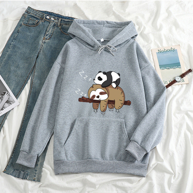 Cozy Anime Print Long Sleeve Casual Pullover Sweatshirt