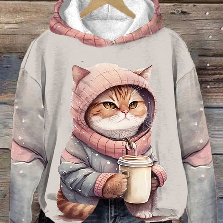 Vibrant 3D Digital Print Streetwear Hoodie