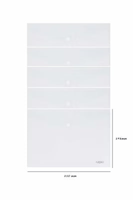 Transparent A5 snap envelope file | 5-pack