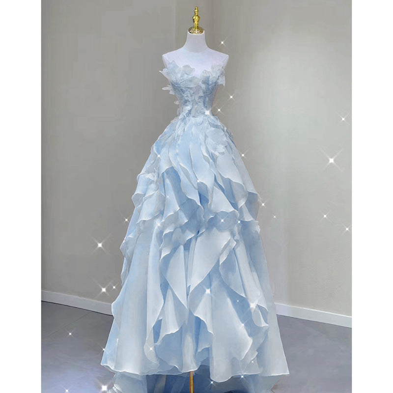 Ethereal Strapless Trendy Banquet Gown