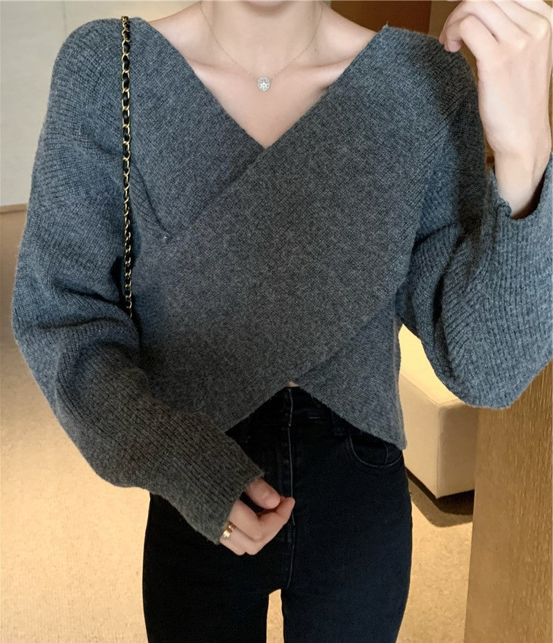 Batwing Sleeve Loose Sweater Sweater for Women
