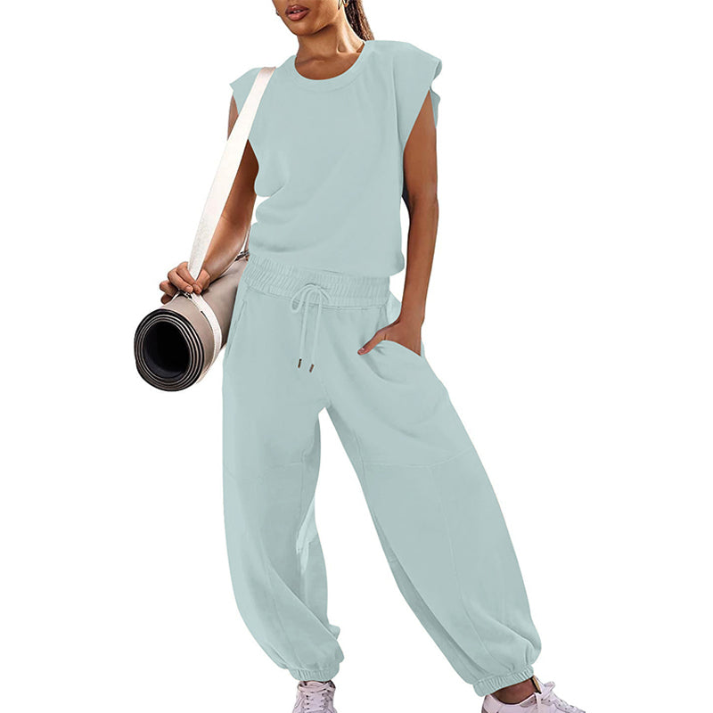 Women's Backless Loose Summer Jumpsuit with Pockets