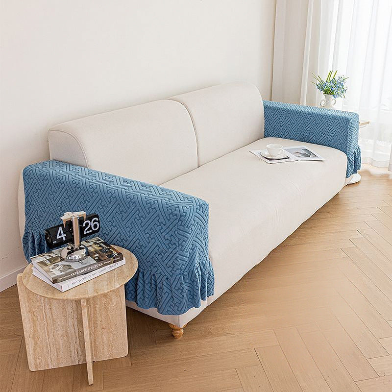 Universal Stretch Sofa Armrest Cover Full Wrap Anti-slip Fabric Protector for Couch Side Arms