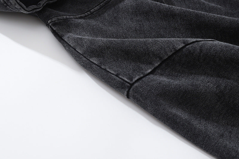 Retro Loose Hip Hop Hooded Terry Sweater for Streetwear