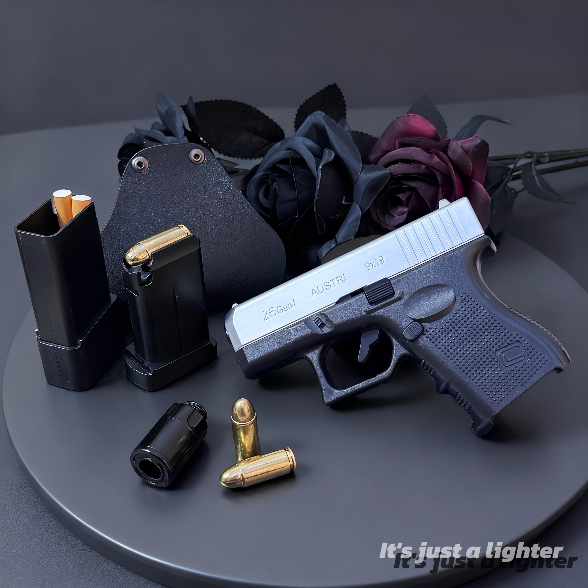 Windproof Metal Butane Lighter with Accessories