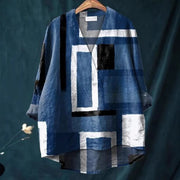 Fashion Digital Printing Large Wide V-neck Top