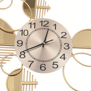 Metal Wall Clock, Large Modern Silent Decorative Wall Clock Non-Ticking, Creative Living Room Wall Decor Wall Clocks for Bedroom Kitchen Dining Room Office Home