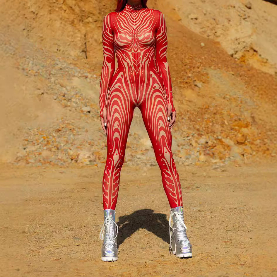 3D Digital Printing One-piece Play Costume