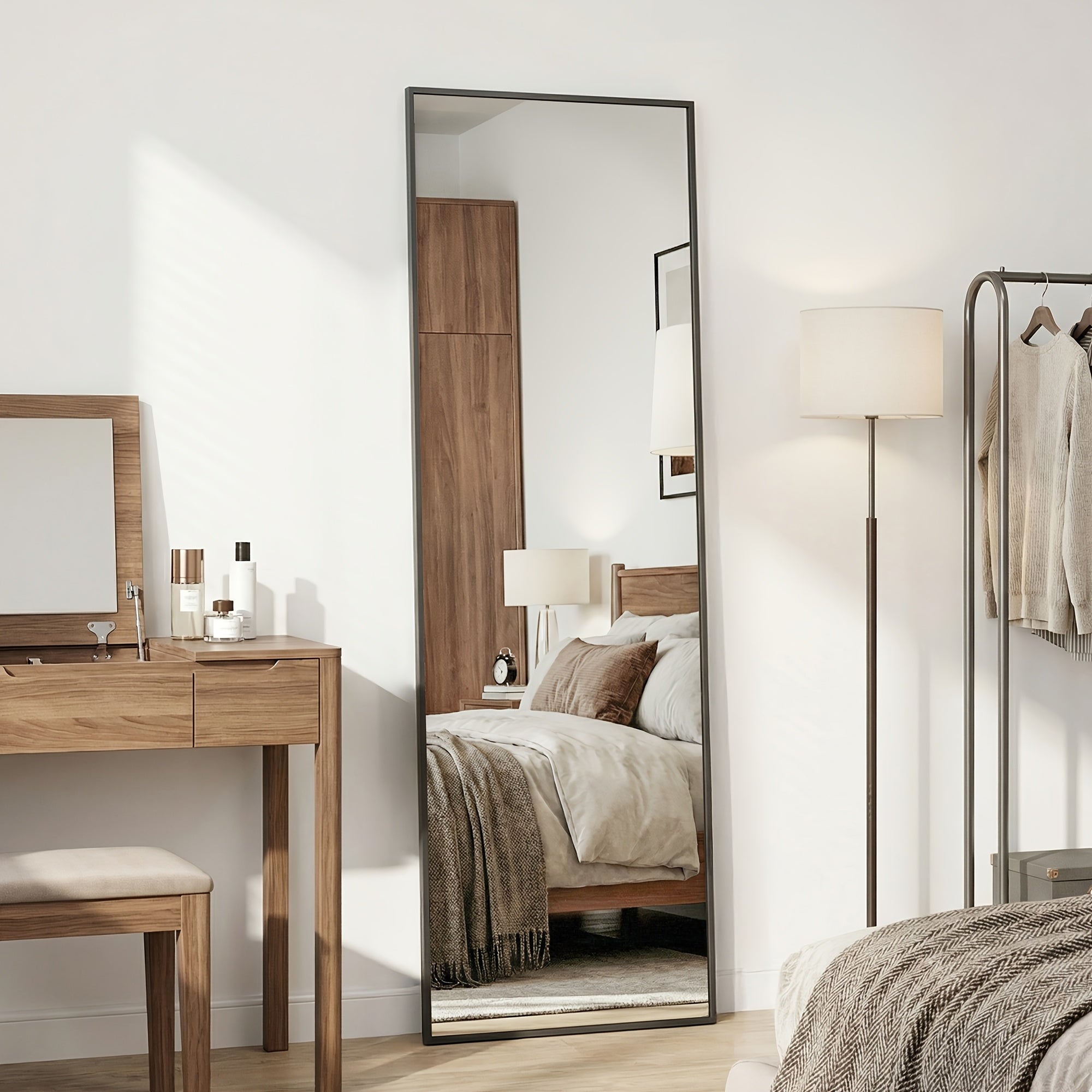 71 inch or 78 inch full-length floor mirror with stand