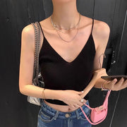 Sexy V-Neck Knitted Vest Underlayer