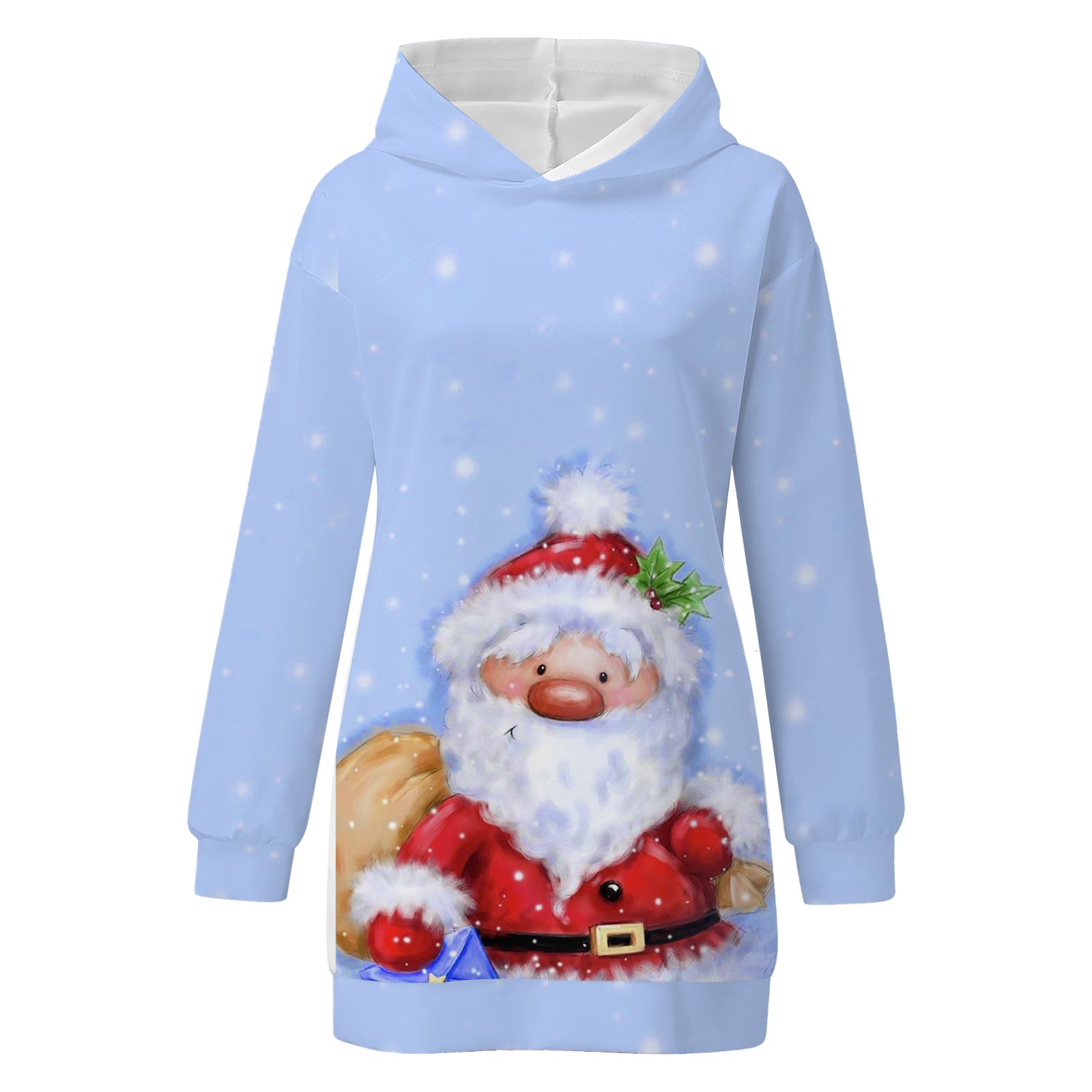Festive Christmas Print Hoodie for Cozy Holiday Style