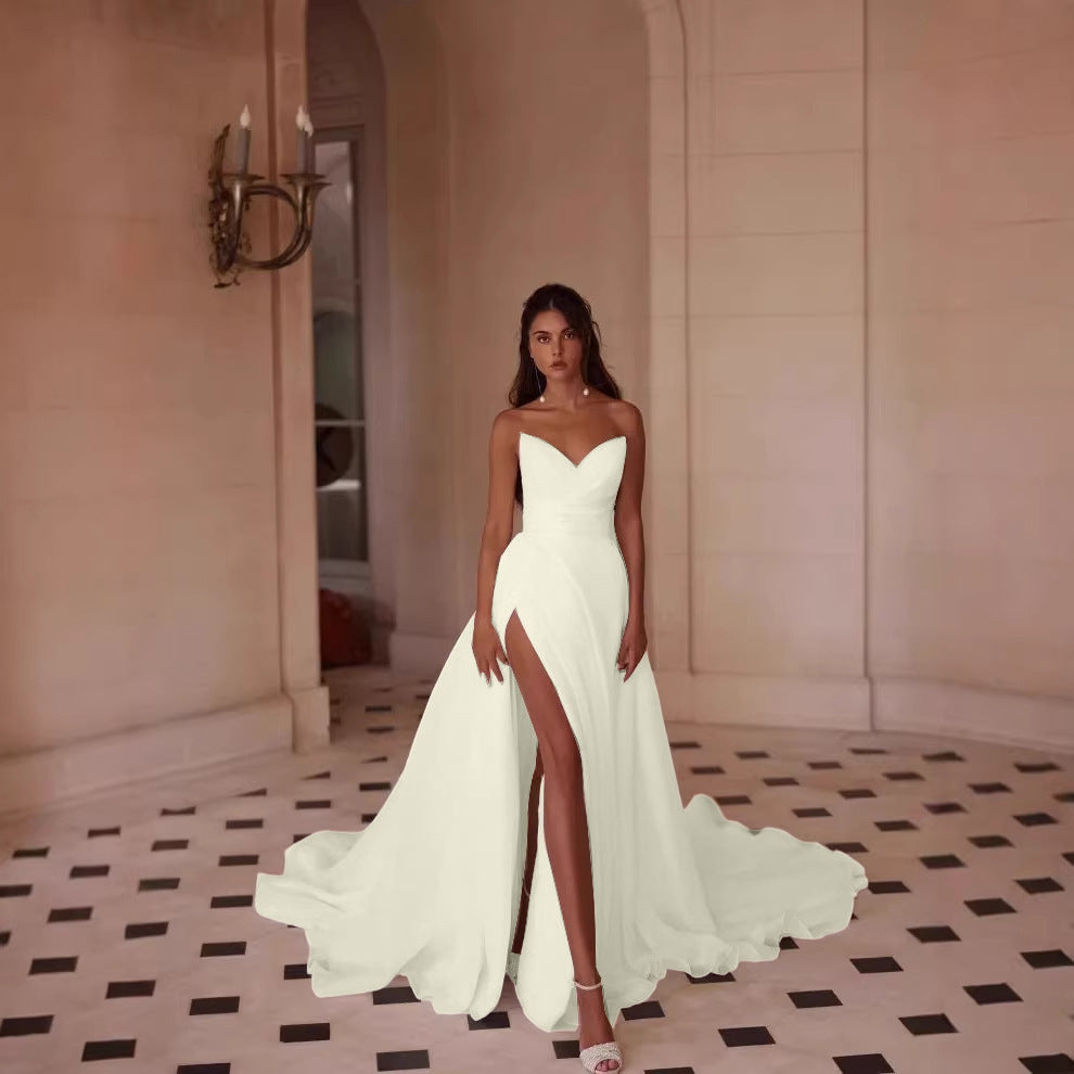 Elegant Slit-Train Women's Evening & Formal Dress