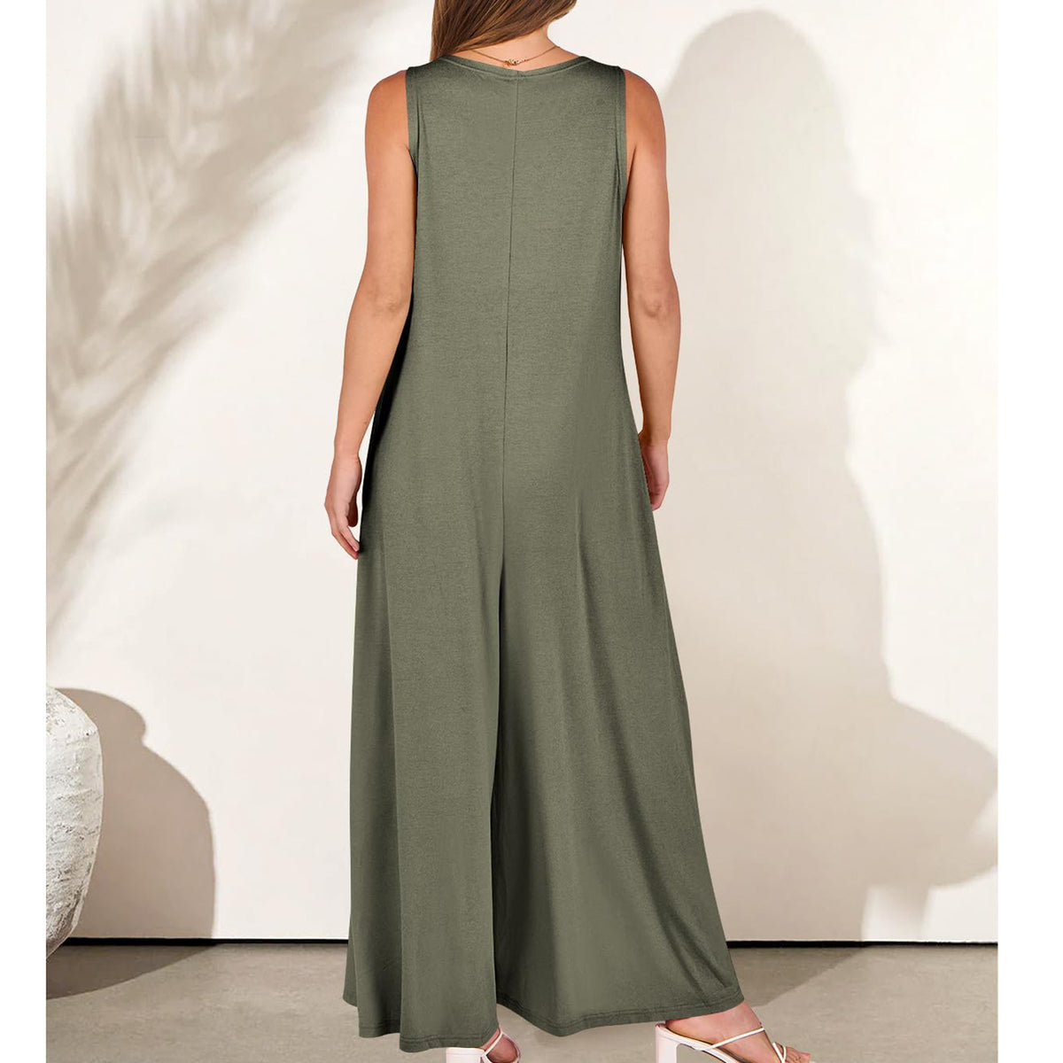 Women's Casual Wide-Leg Pocket Jumpsuit
