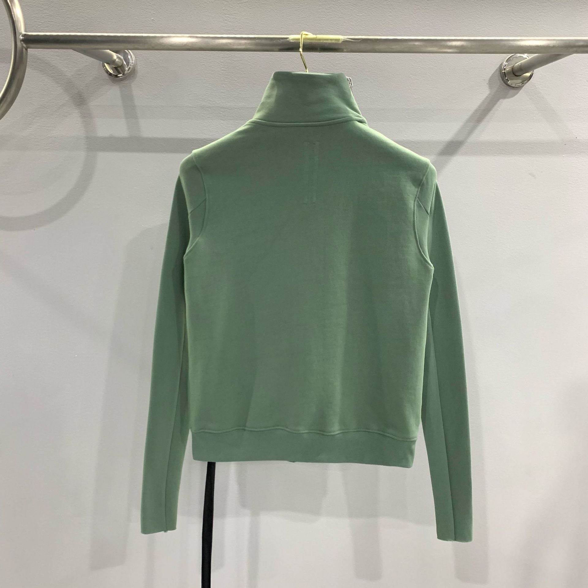 Edgy Oblique Zip Turtleneck Cotton Sweater Coat