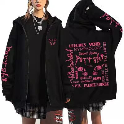 Unisex Anime Zip-Up Hoodie Cartoon Cardigan Sweater