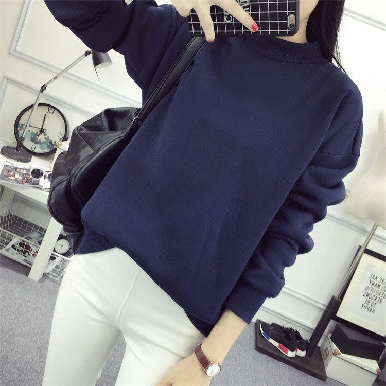 Women's Cozy Plush Pullover Hoodie with Standing Collar