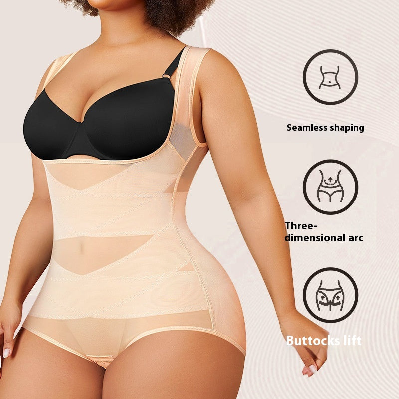 Postpartum Mesh Corset Body Shaper & Tummy Control Jumpsuit