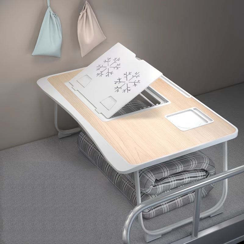 Portable Laptop Bed Table with Cup Holder & Multifunctional Tray