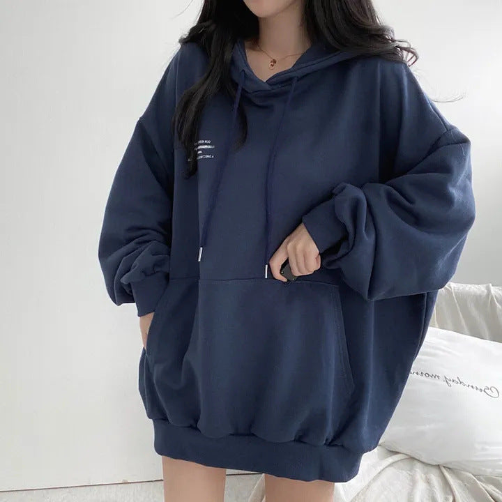 Women's Velvet Padded Hooded Sweatshirt Coat