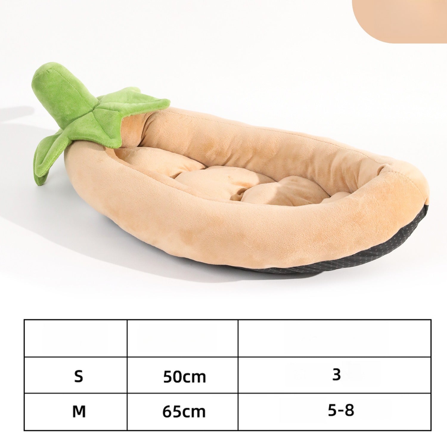 Cute Eggplant-shaped Pet Bed For Cats & Small Dogs - Removable Washable Cover, Soft Cottage Style Bedding With Eggplant & Leaf Design (no Assembly) - Cozy Bed For Teddy Bichon Frise Pomeranian
