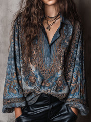 Printed Patchwork Long-sleeved Fashionable Casual Women's Clothing