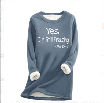 Women's Fleece-Lined Thermal Crewneck Sweater