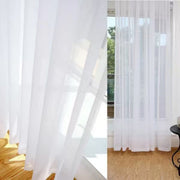 Modern Minimalist Thin White Sheer Solid-color Curtain