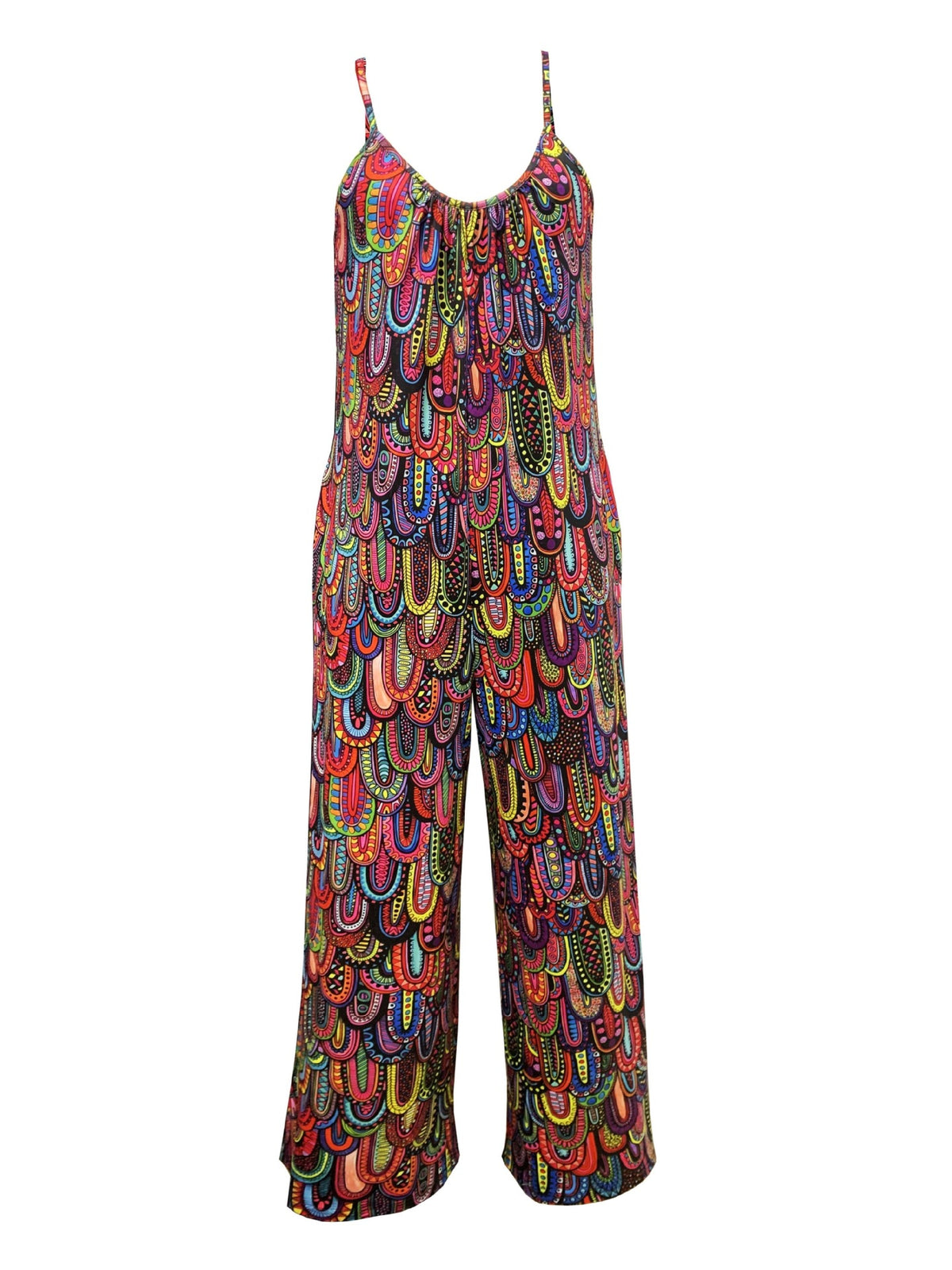 Sleeveless TEMU Women's Printed Loose Jumpsuit
