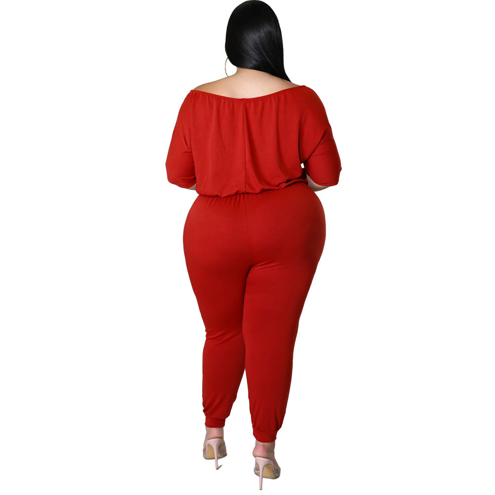 Women's Solid Sports Jumpsuit High Waist Slimming Romper