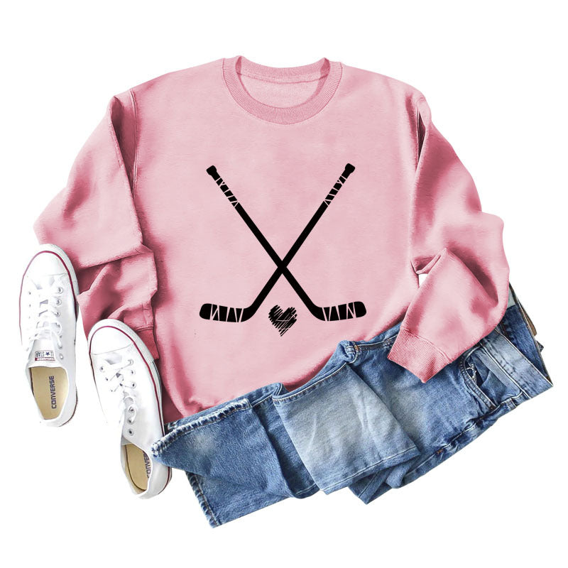 Plus Size Casual Long Sleeve Letter Print Autumn Sweater