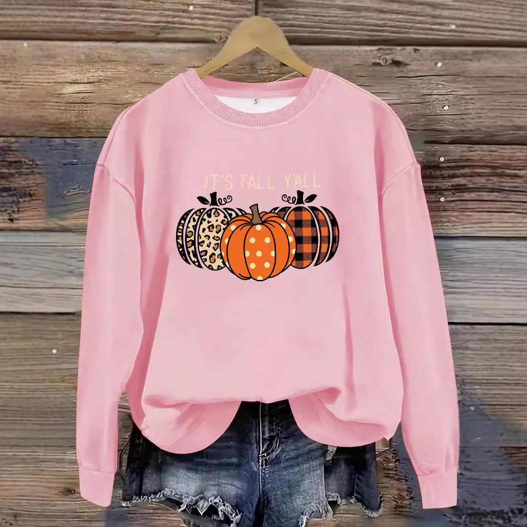 Cozy Halloween Pumpkin Pullover Sweatshirt