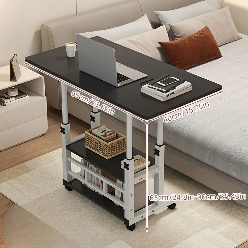 Adjustable Height Rolling Table with Wheels