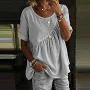 Classic Crew Neck Short Sleeve T Shirt for Women