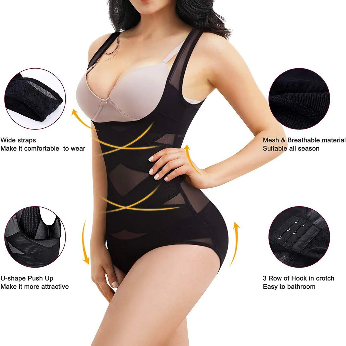 Breathable Mesh Underwire Bodysuit & Tummy Sculptor