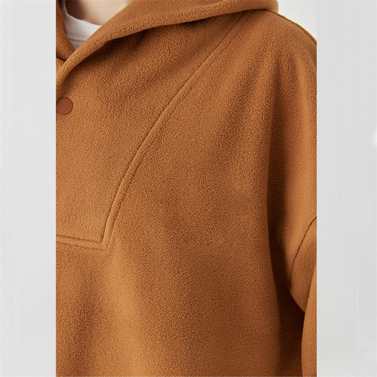 Cozy Polar Fleece Loose Pullover Top