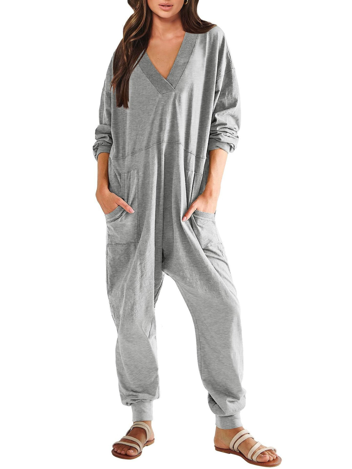 Women's Casual Multicolor Loose Romper Jumpsuit