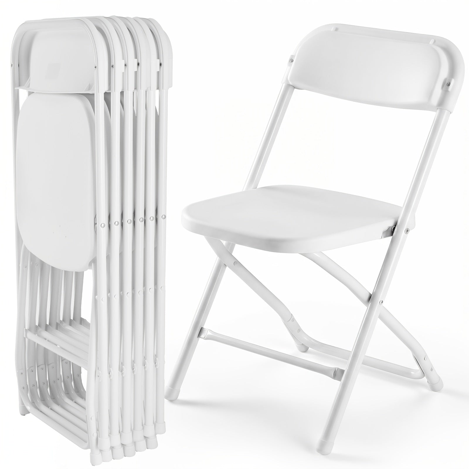 Heavy-Duty Plastic Folding Chair with 330 lb Capacity