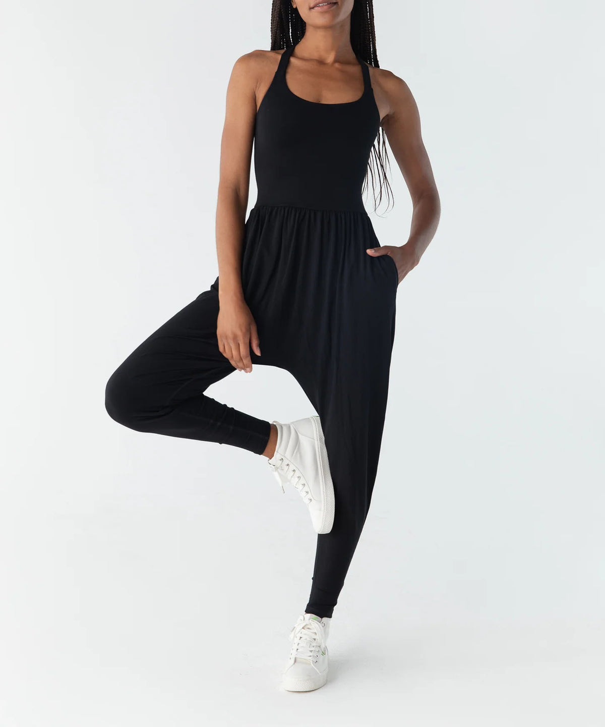 Women's Fashion Sleeveless Loose U-neck Jumpsuit