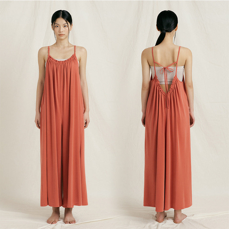 Women's Comfy Straight-Leg Yoga Jumpsuit