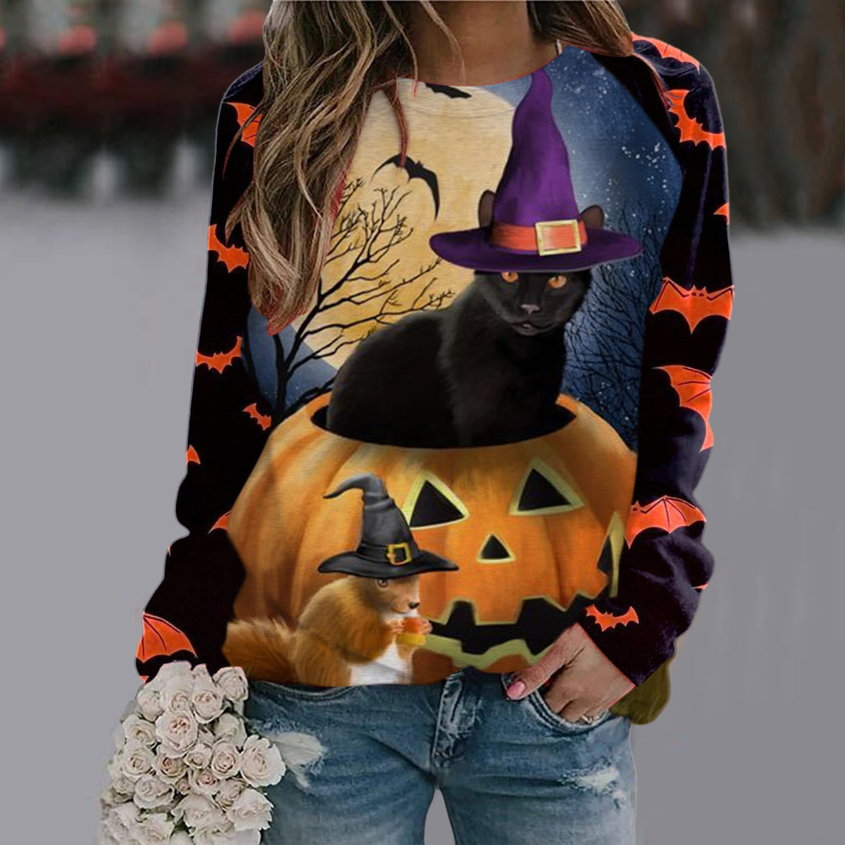Women's Trendy Printed Long Sleeve T-Shirt