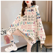 Women's Mid-Length Hooded Sweatshirt